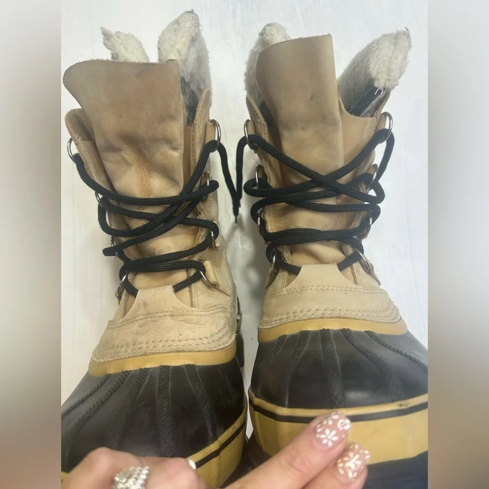 Sorel Caribou II NM1000-280 Snow Boots Mens 9 Waterproof Leather Winter